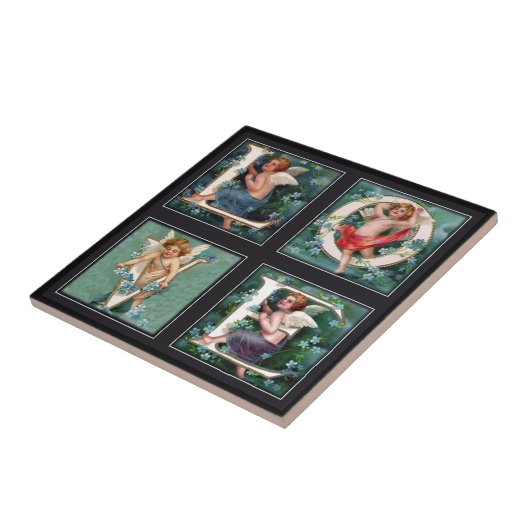 Cherub LOVE Letters Custom Tile Tegeltje (Zijkant)