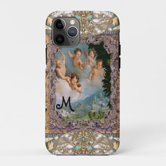 Cherub Love stroomt over de stad Monogram Case-Mate iPhone Case (Achterkant)