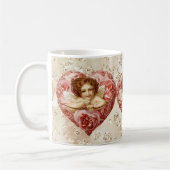 Cherub met Arrow-Rozen Heart Bokeh Bling Koffiemok (Links)