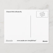 Cherub met een vlinder briefkaart (Achterkant)