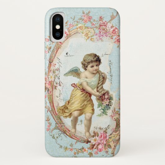 Cherub met Flowers Case-Mate iPhone Case (Achterkant)