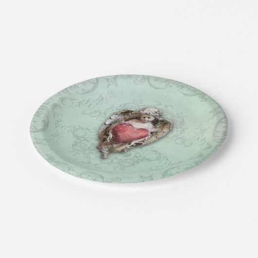  Cherub met hart Papieren Bordje (Gekanteld)