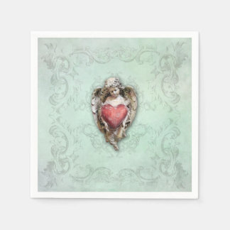  Cherub met hart Servetten