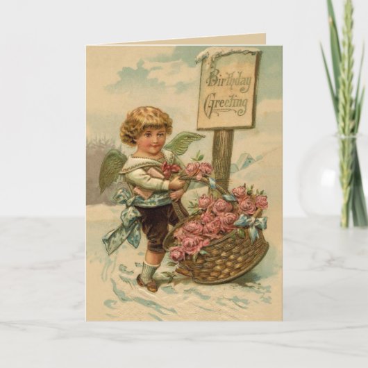 Cherub met Rozen Kaart (Voorkant)