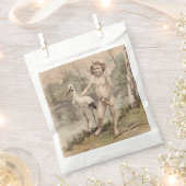  Cherub met Stork bij Lake Bedankzakje (Geknipt)