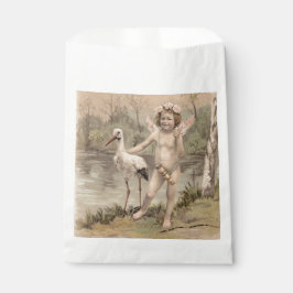 Cherub met Stork bij Lake Bedankzakje