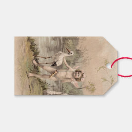 Cherub met Stork bij Lake Cadeaulabel