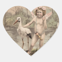 Cherub met Stork bij Lake Hart Sticker