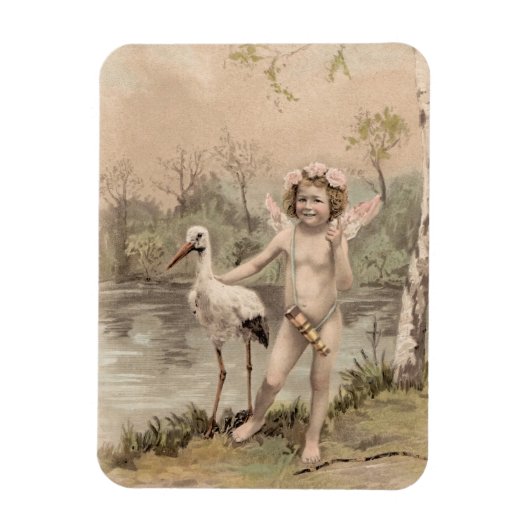  Cherub met Stork bij Lake Magneet (Verticaal)
