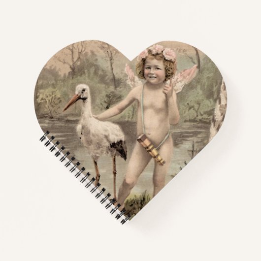  Cherub met Stork bij Lake Notitieboek (Voorkant)
