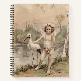  Cherub met Stork bij Lake Notitieboek