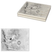  Cherub met Stork bij Lake Rubberstempel (Gestempeld)