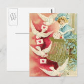 Cherub met vogels briefkaart (Voorkant / Achterkant)