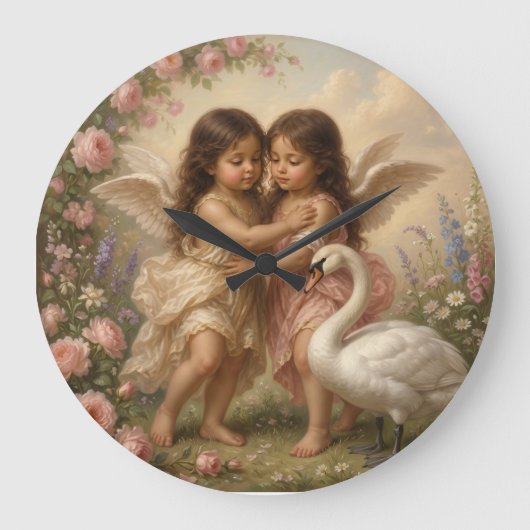 cherub muurklok  grote klok (Voorkant)
