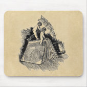 Cherub op schrijfbureau muismat (Voorkant)