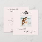 *~* Cherub Rings Bands QR FOTO AR6 RSVP Huwelijk Kaart (Voorkant / Achterkant)