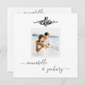 *~* Cherub Rings QR PHOTO AR6 RSVP Weddenschap Kaart (Voorkant / Achterkant)