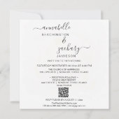 *~* Cherub Rings QR PHOTO AR6 RSVP Weddenschap Kaart (Achterkant)