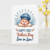 Cherub Vaderdag Kunstkaart Kaart (Gele Bloem)