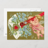 Cherub Valentijn Card Feestdagenkaart (Voorkant / Achterkant)