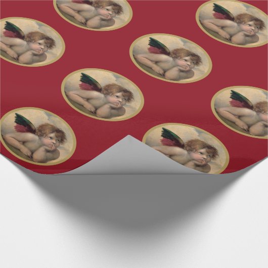 Cherub van Sistine Madonna door Raphael Cadeaupapier (Hoek)