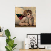 Cherub van Sistine Madonna door Raphael Poster (Thuiskantoor)