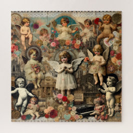 Cherub Vintage Valentine's Collage Cherished Token Legpuzzel