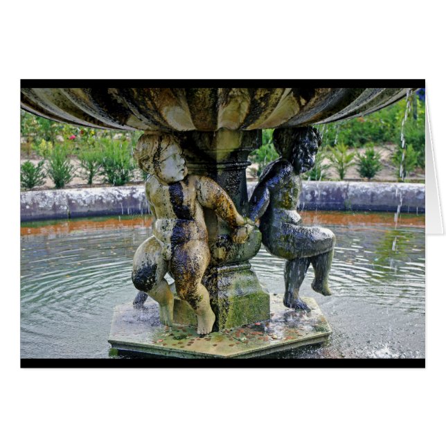 cherub Water Fountain Card (Voorkant Horizontaal)