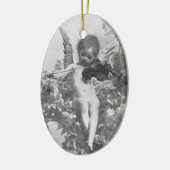  cherubengel die vioolversiering speelt keramisch ornament (Links)