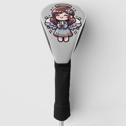 Cherubic Anime Angel - engelachtig, kawaii, Golfheadcover (Voorkant)