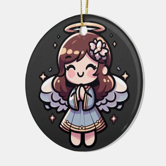 Cherubic Anime Angel - engelachtig, kawaii, Keramisch Ornament (Links)