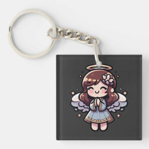 Cherubic Anime Angel - engelachtig, kawaii, Sleutelhanger