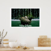 Cherubijn in fontein in Villa D'Este Poster (Keuken)