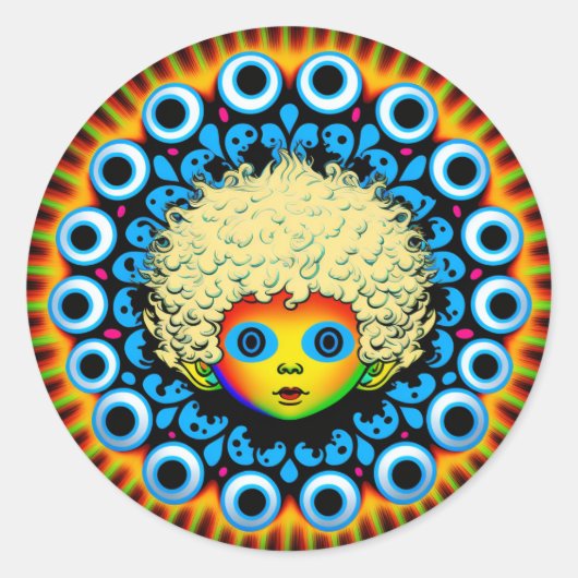 Cherubijn Ronde Sticker (Voorkant)