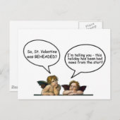 Cherubijn St. Valentijn Feestdagenkaart (Voorkant / Achterkant)