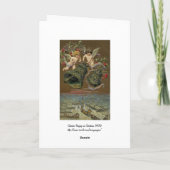 Cherubijnen die in Kerstmis 1906 bellen Feestdagen Kaart (Achterkant)