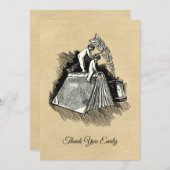 Cherubijnen op Boeken Bedankkaart (Voorkant / Achterkant)