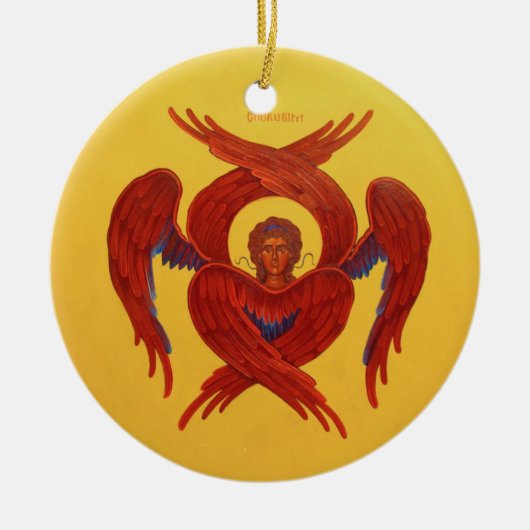 Cherubim en Seraphim Orthodox Icon Ornament (Voorkant)
