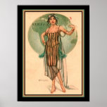 Cherubini, Art Deco "Traveling Girl" Poster<br><div class="desc">Kunst Deco 1920s Afdruk van Luigi Cherubini "Traveling Girl" Poster</div>