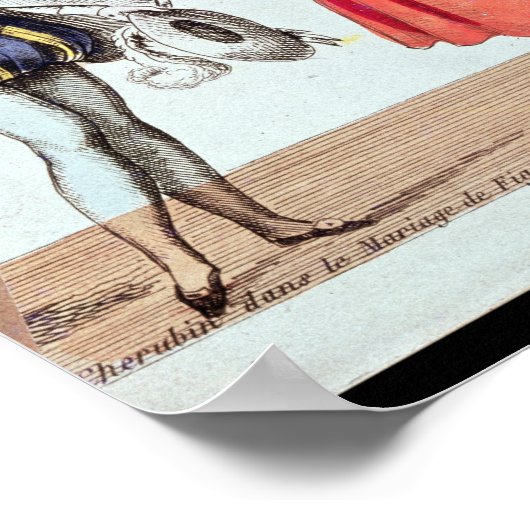 Cherubino, Fanchette en Figaro Poster (Hoek)