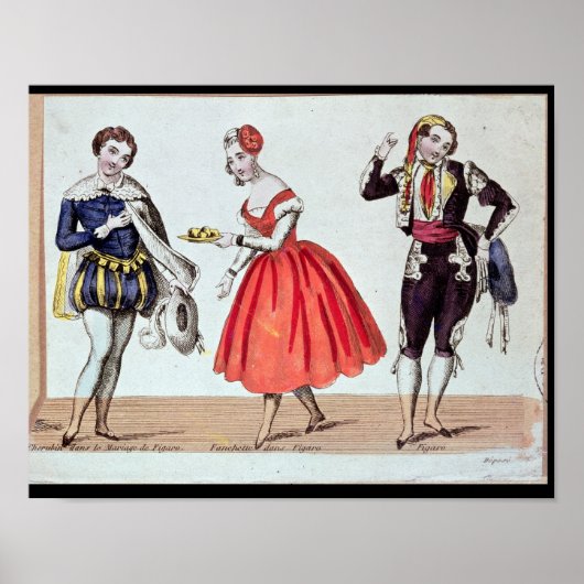 Cherubino, Fanchette en Figaro Poster (Voorkant)