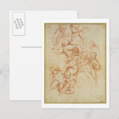 Cherubs, begin 17e eeuw (rode krijt op papier) briefkaart (Voorkant / Achterkant)