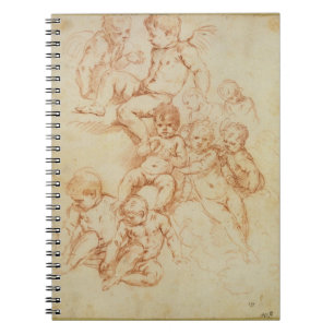 Cherubs, begin 17e eeuw (rode krijt op papier) notitieboek