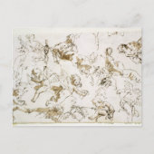 Cherubs, begin 18e eeuw (pen, inkt en was) briefkaart (Voorkant)