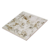 Cherubs, begin 18e eeuw (pen, inkt en was) tegeltje (Zijkant)