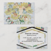 Cherubs, Butterflies en Flowers in Geel Visitekaartje (Voorkant / Achterkant)