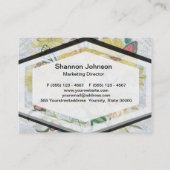 Cherubs, Butterflies en Flowers in Geel Visitekaartje (Achterkant)