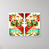 Cherubs die bellen luiden op canvas afdruk (Voorkant)
