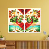 Cherubs die bellen luiden op canvas afdruk (Insitu (Woonkamer))