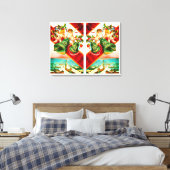 Cherubs die bellen luiden op canvas afdruk (Insitu (Slaapkamer))